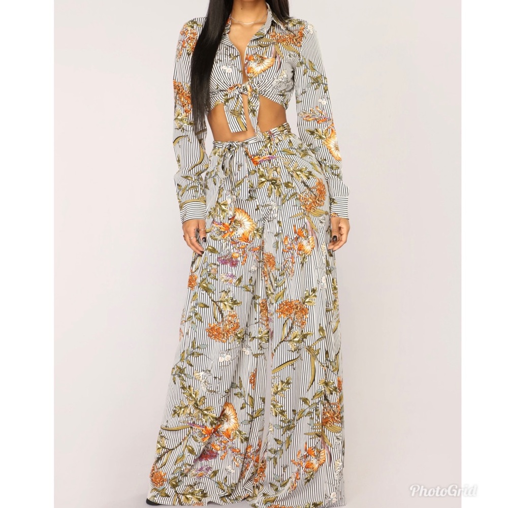 Two piece pants set.